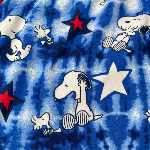 Peanuts Snoopy Ice Cream Pajama Set, Red, Blue - Picture 13 of 14